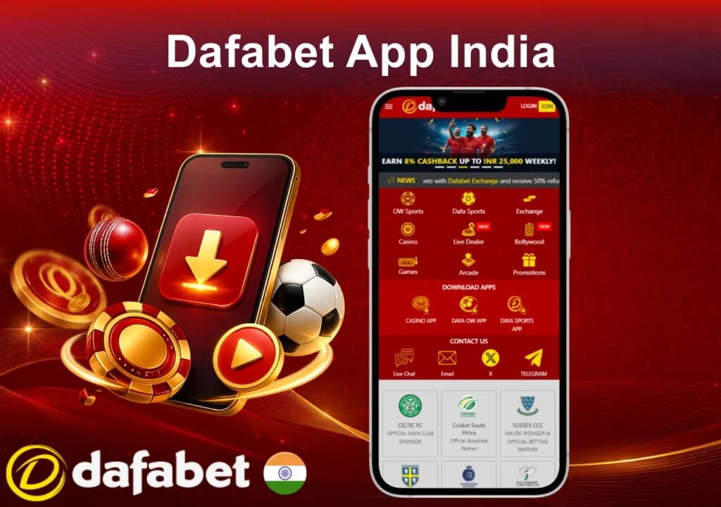Dafabet mobile app for India with casino games sports betting and instant access